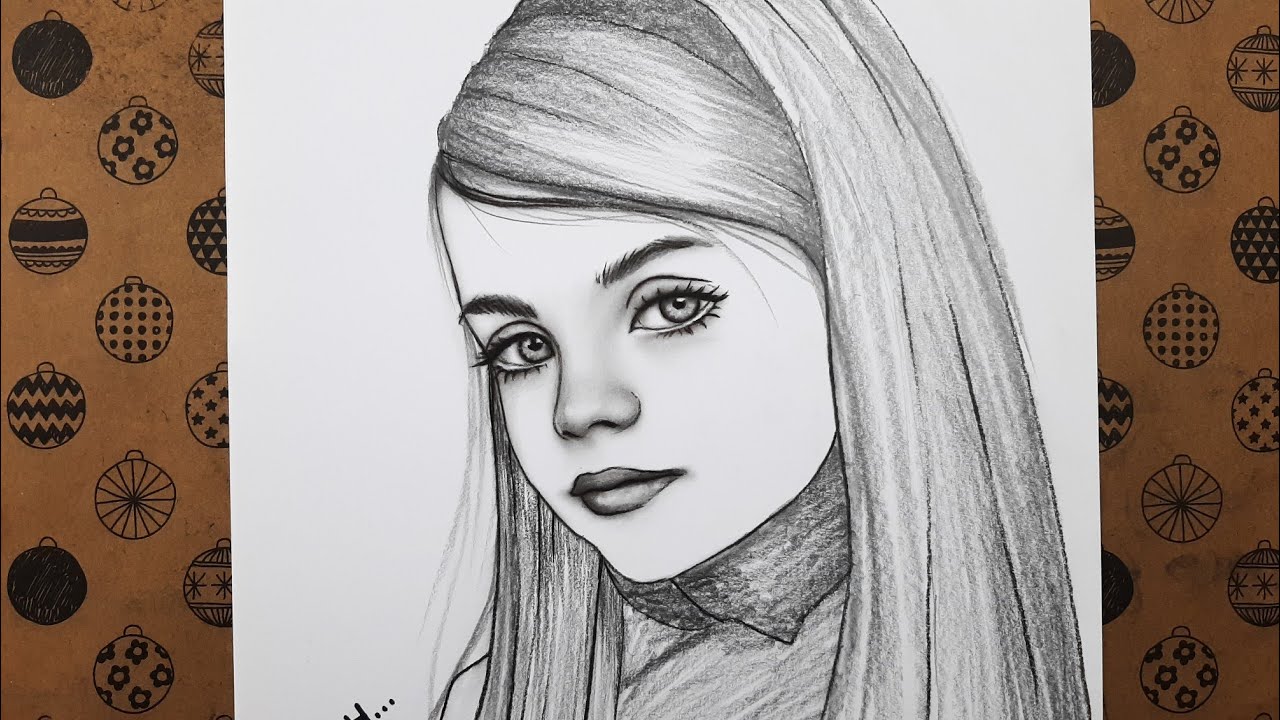Karakalem Portre Çizimi, Güzel Bir Kız Yüzü Kolay Yoldan Adım Adım ...