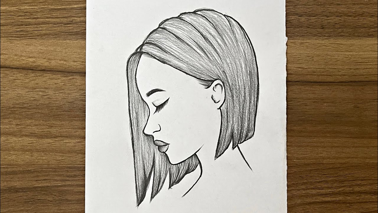 How To Draw A Girl Side Face Easy Drawing Ideas For Beginners Very Easy Step By Step Drawing